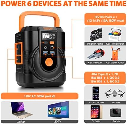 Takki 111Wh Portable Power Station for Camping & Emergencies