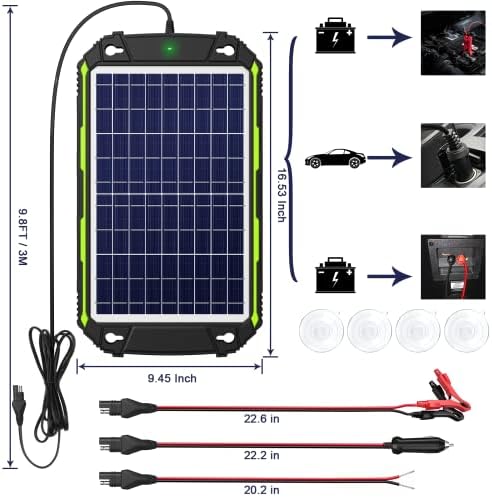 waterproof 10w 12v solar trickle charger for vehicles