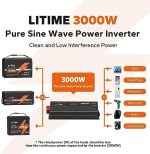 litime 3000w pure sine wave inverter with remote control