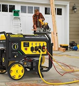 electric start dual fuel portable generator by champion power equipment