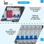 gx electrical 6-string solar combiner box with 80a circuit breakers