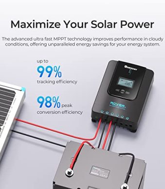 renogy 60a mppt solar charge controller for various battery types