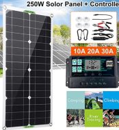 waterproof 250w solar panel starter kit with charge controller