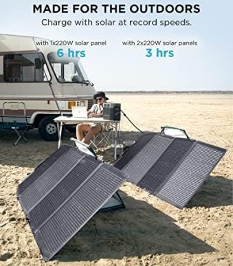 portable ef ecoflow solar generator delta2 with 220w solar panel