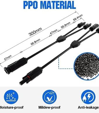 ECO-WORTHY Y Branch Solar Connectors Adapter Kit