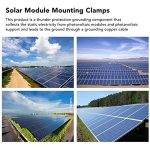 rewrite this title 10pcs solar mounting system grounding clip lug solar panel brackets clamps photovoltaic support parts with good compatible summary 7-10 words