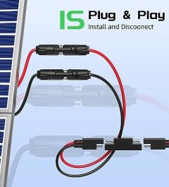 bateria power 10awg solar to sae adapter charge cable for solar panels