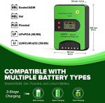 nypots mppt solar charge controller with lcd display and usb