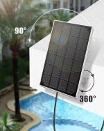 zumimall solar panel with 10ft usb cable for outdoor security camera