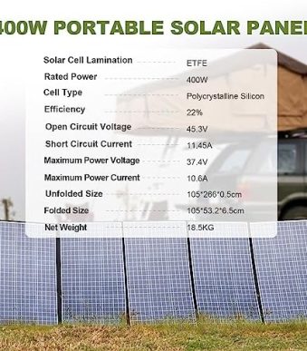 allpowers sp037 400w portable solar panel kit for outdoors