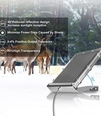 powoxi waterproof 12v 1.7w solar panel for deer feeder