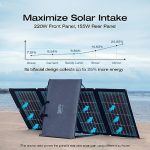 ef ecoflow bifacial foldable solar panel with adjustable kickstand