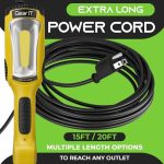 gearit led work light with 15ft extension cord
