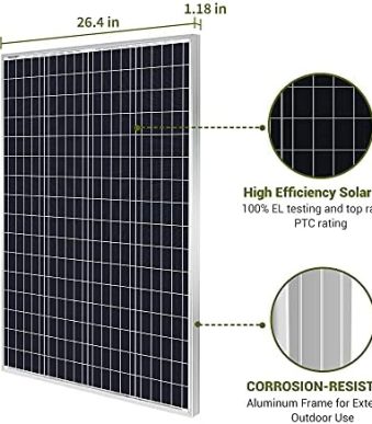 new version of hqst 100w 12v monocrystalline solar panel