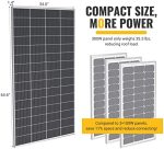 BougeRV 300W Mono Solar Panel for RV Camping Off-Grid