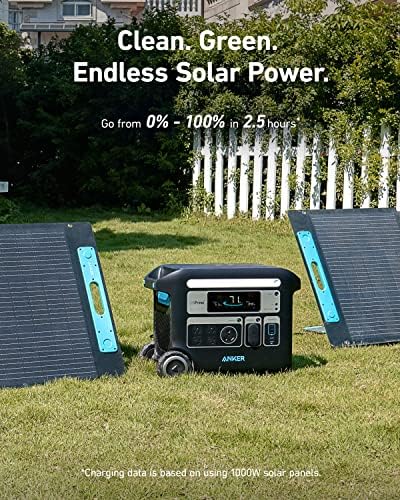anker solix portable power station with solar generator for home & rvs