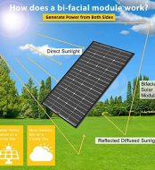 jjn bifacial 200w 12v solar panel for various applications