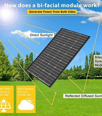 jjn bifacial 200w 12v solar panel for various applications