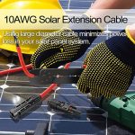 beidelt 10 feet 10awg solar extension cable set with extra connectors