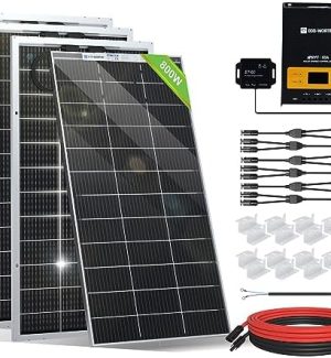 eco-worthy 800w off grid solar panel kit for rv/boat