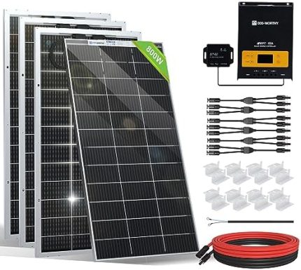 eco-worthy 800w off grid solar panel kit for rv/boat