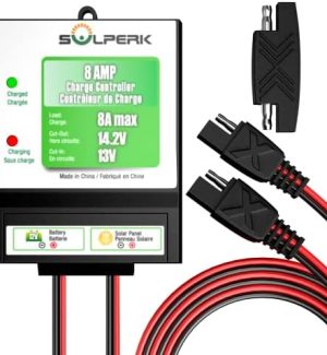 SOLPERK 8A Solar Charger Controller for 12v Battery Maintenance