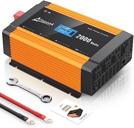 ampeak 2000w inverter with 17 protections for trucks and rvs