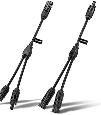 bougerv y branch parallel adapter cable for solar panel