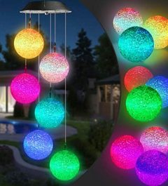 toodour color changing solar wind chime for outdoor decoration and gifting