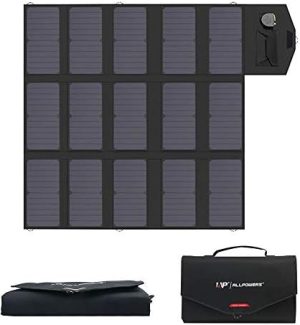 allpowers compact 100w solar charger for multiple devices & batteries
