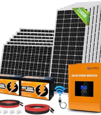eco-worthy complete solar panel kit for off-grid home/shed use