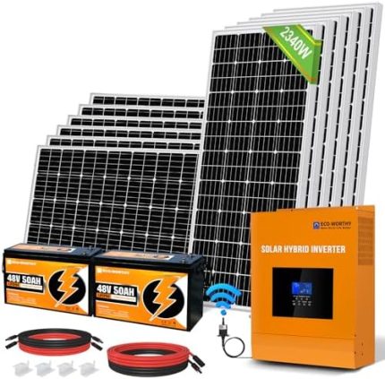 eco-worthy complete solar panel kit for off-grid home/shed use