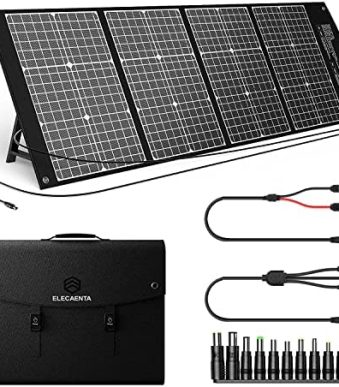 ELECAENTA 120W Portable Solar Panel with High Efficiency