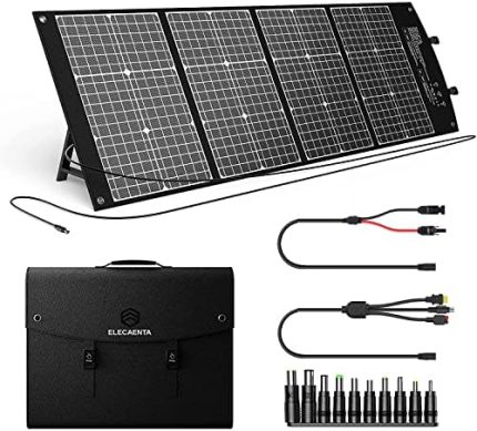 elecaenta 120w portable solar panel with high efficiency