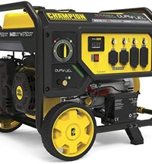electric start dual fuel portable generator by champion power equipment