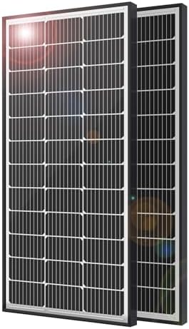 jjn 200w 12v solar panel 2-pack for off-grid systems