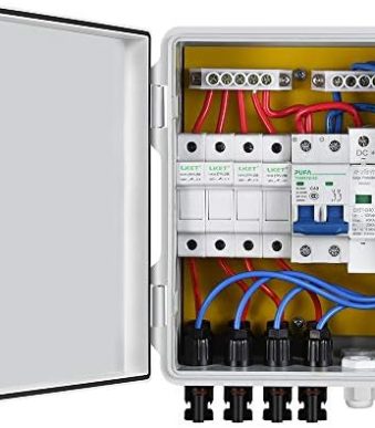 ECO-WORTHY PV Combiner Box with Lightning Arreste for Solar Panel System