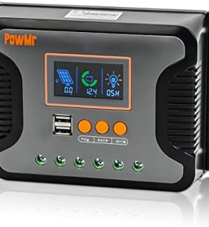 pwm solar charge controller for 12v-48v systems with backlit display