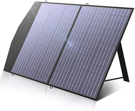 allpowers portable 100w solar panel kit for outdoor power needs