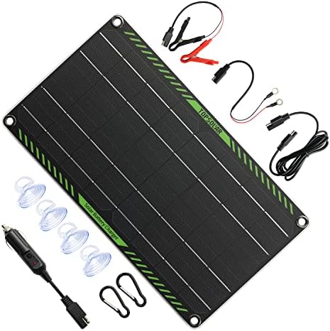 topsolar portable 10w 12v solar trickle charger for car battery