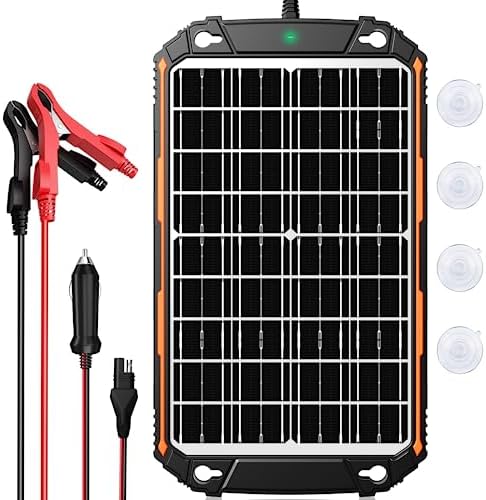 GROPOW Portable 12V Solar Panel Charger for Car, Boat, RV