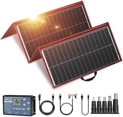 dokio portable 300w solar panel charger for camping