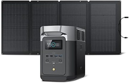 portable ef ecoflow solar generator delta2 with 220w solar panel