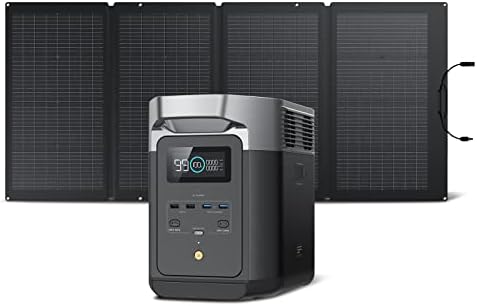 portable ef ecoflow solar generator delta2 with 220w solar panel