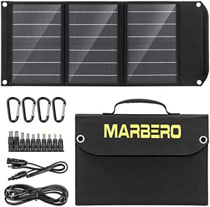 marbero portable 30w solar panel charger for outdoor camping and travel