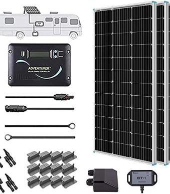 renogy 300w 12v monocrystalline solar rv kit with 30a charge controller