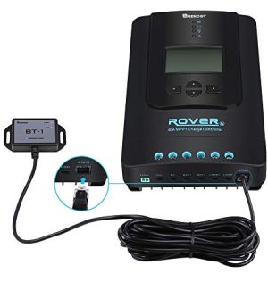 renogy 40a mppt solar charge controller with adjustable lcd display