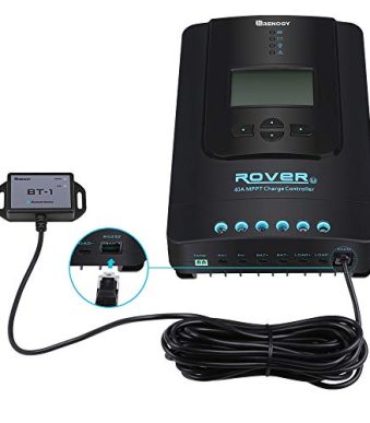 renogy 40a mppt solar charge controller with adjustable lcd display