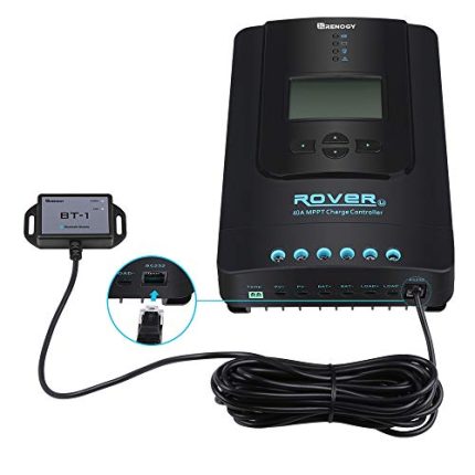 renogy 40a mppt solar charge controller with adjustable lcd display