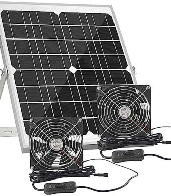 solar panel dual fan 20w for chicken coops